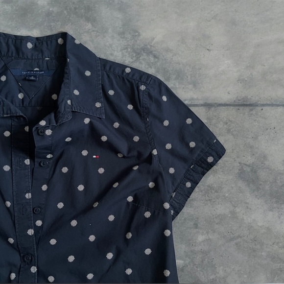 Tommy Hilfiger Women’s Polka Dot Button-Up Shirt - Picture 2 of 2
